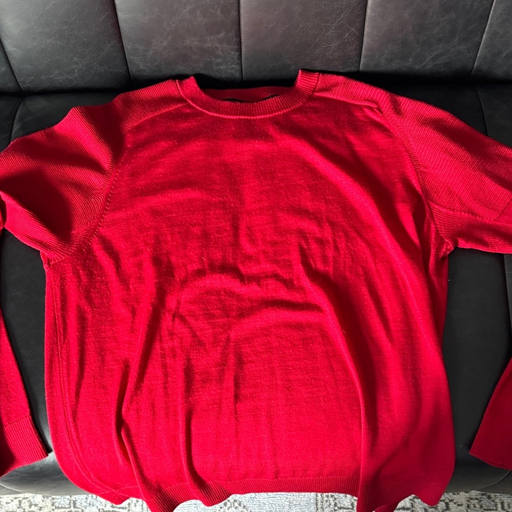 Tiger Woods Vibrant Red Crewneck Sweater for Men